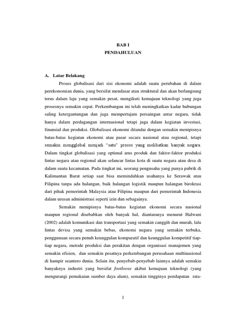 Sebagai contoh, pt telkom dalam memperbanyak satuan sambungan telepon, . Makalah Globalisasi Ekonomi Pdf