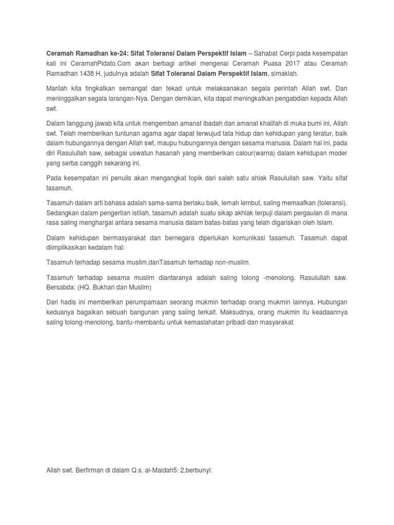 Ceramah Ramadhan | PDF