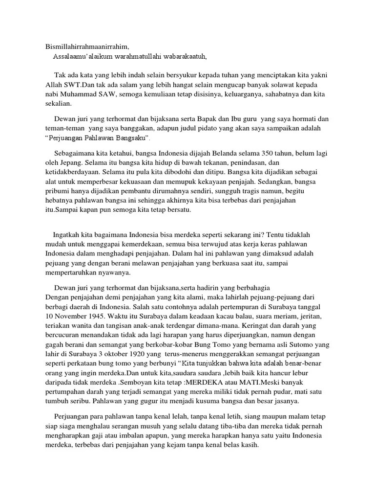 Berikut Ini Naskah Pidato Bung Tomo | PDF