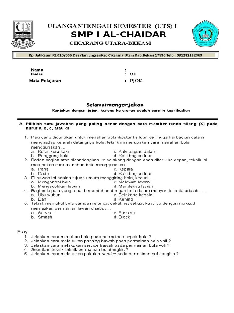 Soal bagian kepala yang tepat bersentuhan dengan bola dalam menyundul bola adalah . Bagian Kepala Yang Tepat Bersentuhan Dengan Bola Dalam Menyundul Bola Adalah
