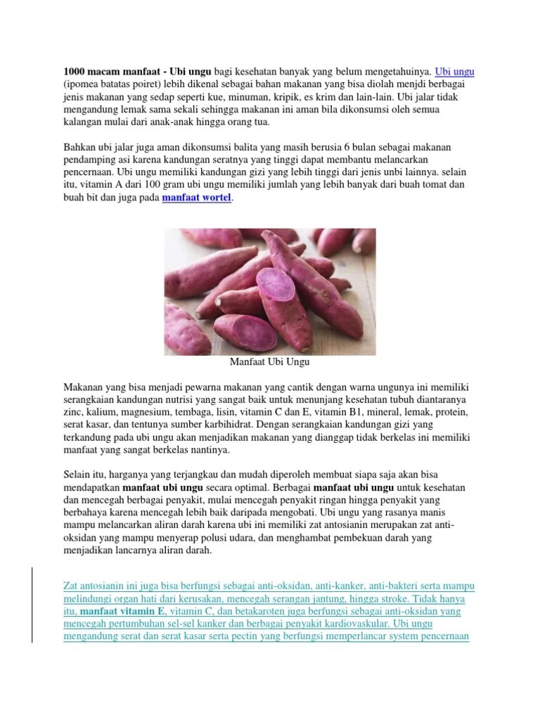 Manfaat Ubi | PDF