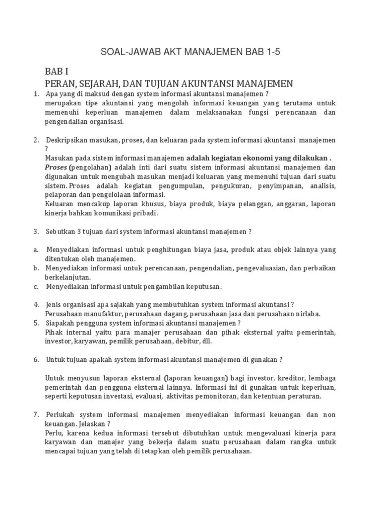 Arif pratama saputra, kelompok 2. Soal Akuntansi Manajemen Pdf