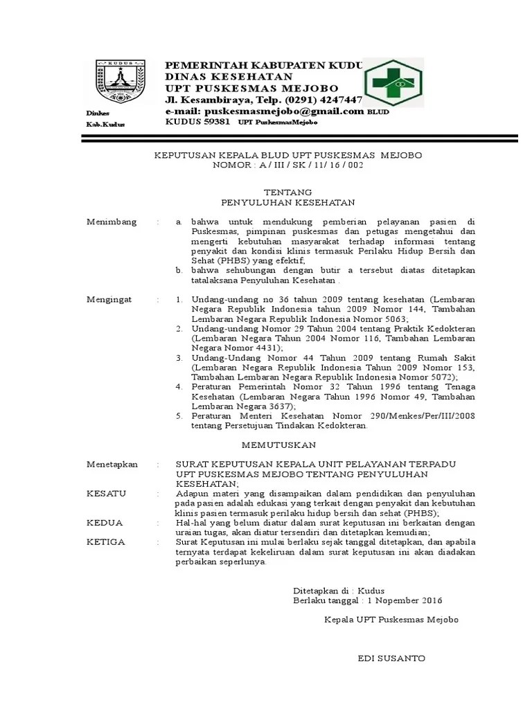 7.8.1.1 SK Penyuluhan | PDF