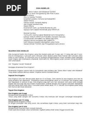 Doa Angelus Jam 12 Siang