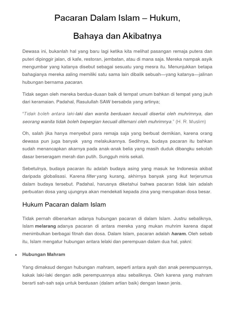Pacaran Dalam Islam | PDF