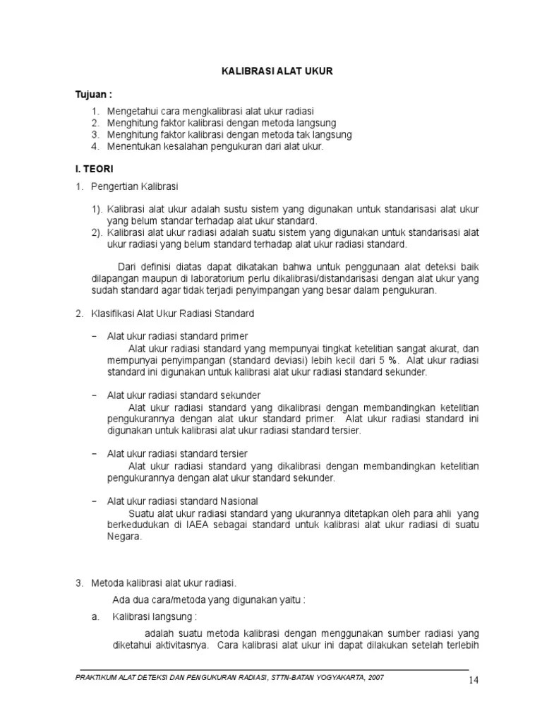 Kalibrasi Alat Ukur | PDF