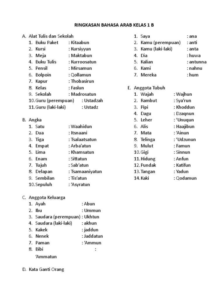 Bahasa Arabnya Kursi Dan Meja - KURSIKO