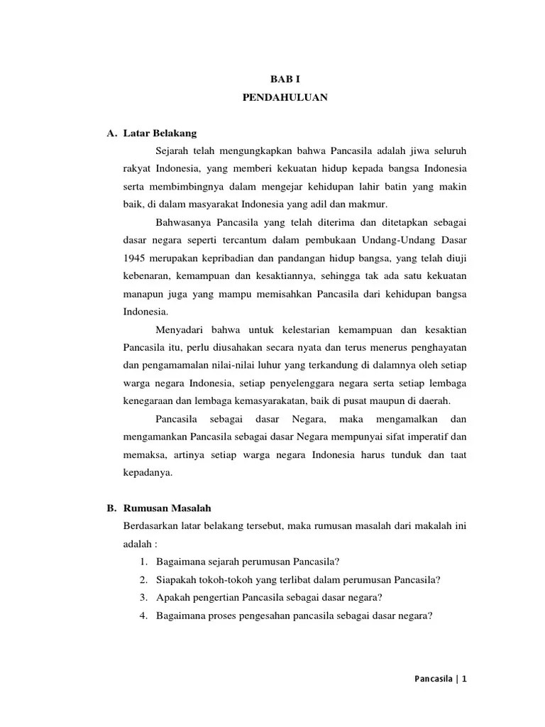 Makalah Sejarah Pancasila - Contoh Makalah