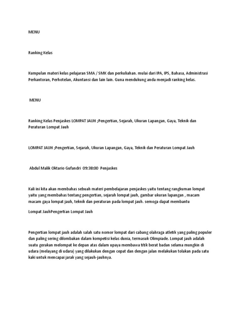 Gambar Lapangan Lompat Jauh Beserta Dengan Ukurannya - Tempat Berbagi Gambar