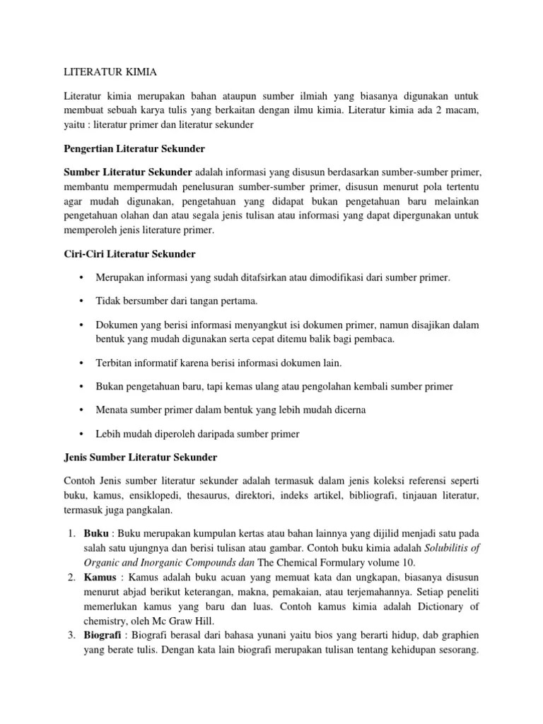 Literatur Kimia | PDF