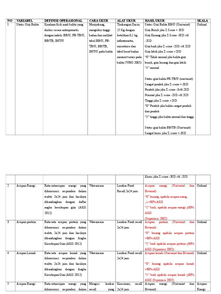 Definisi Operasional | PDF