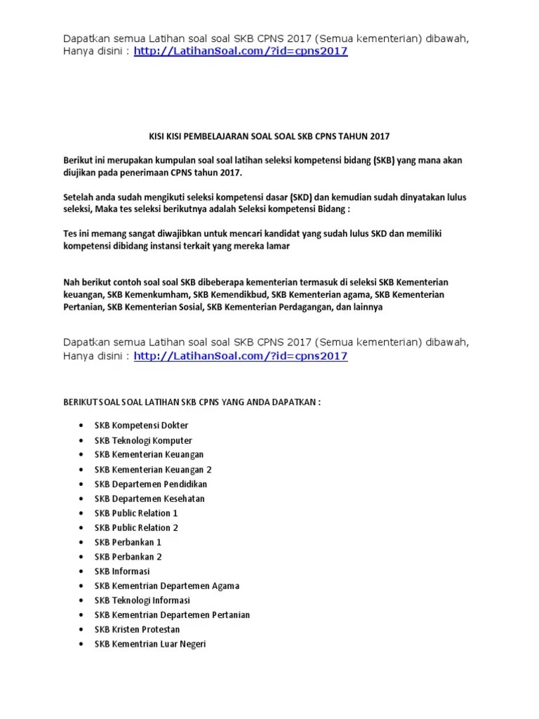 Contoh soal cpns tes kompetensi bidang tkb untuk manajemen infromatika bagi anda yang akan melaksanakan ujian skb bagi formasi pranata komputer. 16 Contoh Soal Skb Manajemen Contoh Soal Terbaru