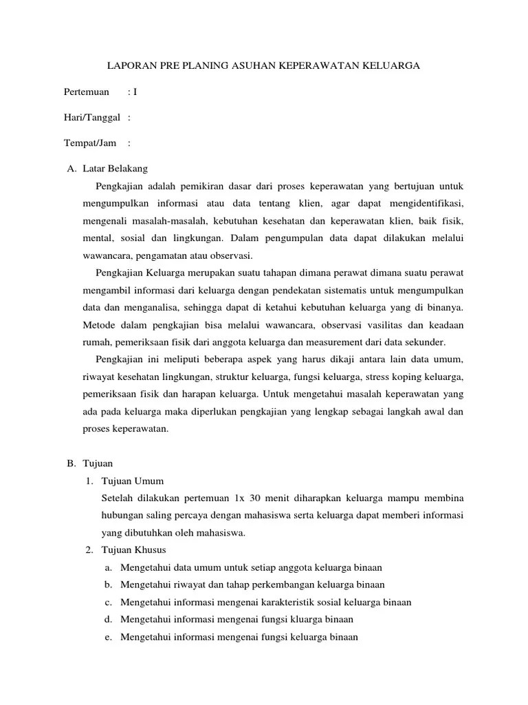 Pre Planning Keluarga | PDF