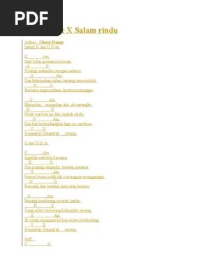 D g terangi malamku teringat padamu. Chord Tipe X Salam Rindu Pdf