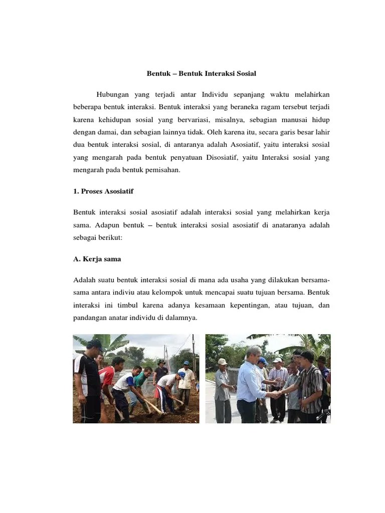 TUGAS-Bentuk - Bentuk Interaksi Sosial | PDF