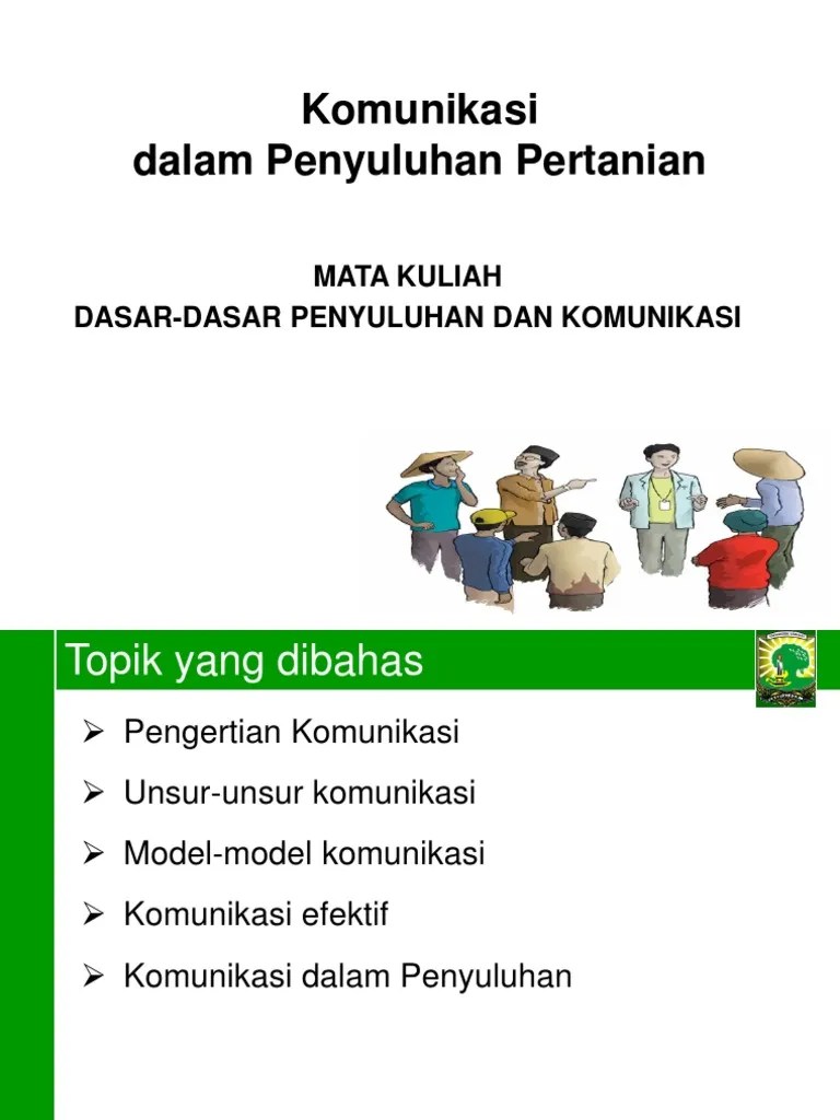 Komunikasi Dalam Penyuluhan PDF | PDF