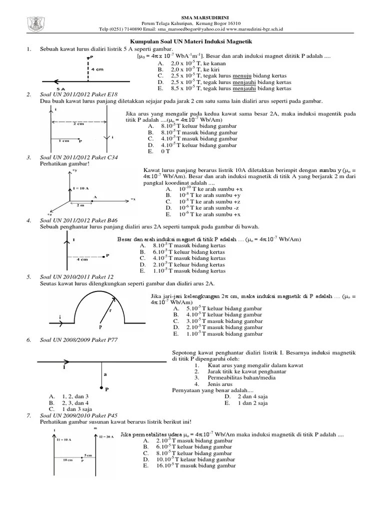 Gelombang elektromagnetik (contoh soal+pembahasan kumpulan ilmu dan. Kumpulan Soal Un Fisika Sma Materi Induksi Magnetik Pdf Pdf