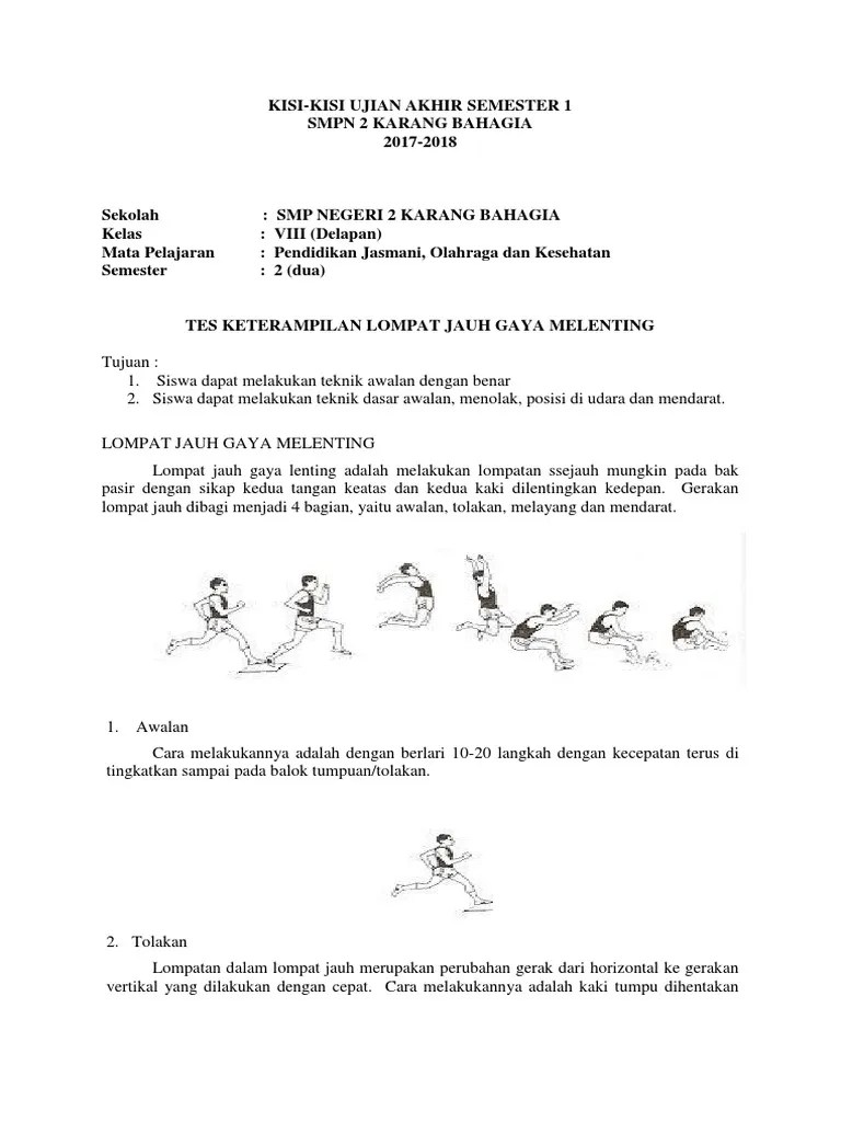 Kisi-Kisi Lompat Jauh Gaya Lenting | PDF