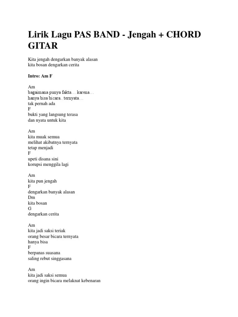 Chord Gitar Kesepian Pas Band