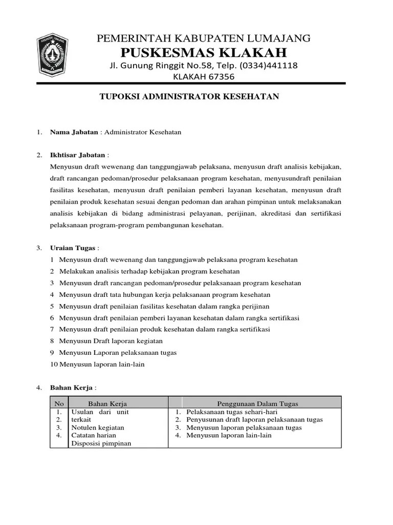Administrasi Kesehatan | PDF