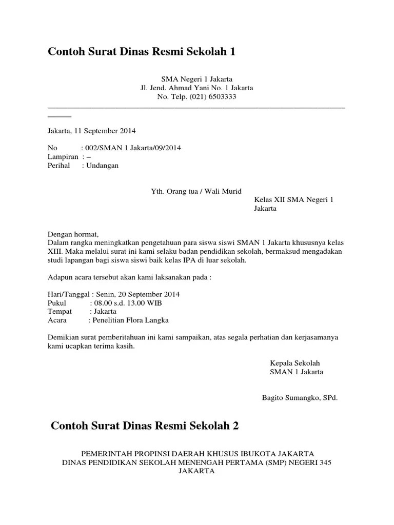 Osis sma negeri 100 bekasi jl. Contoh Surat Resmi Osis Smp Nusagates