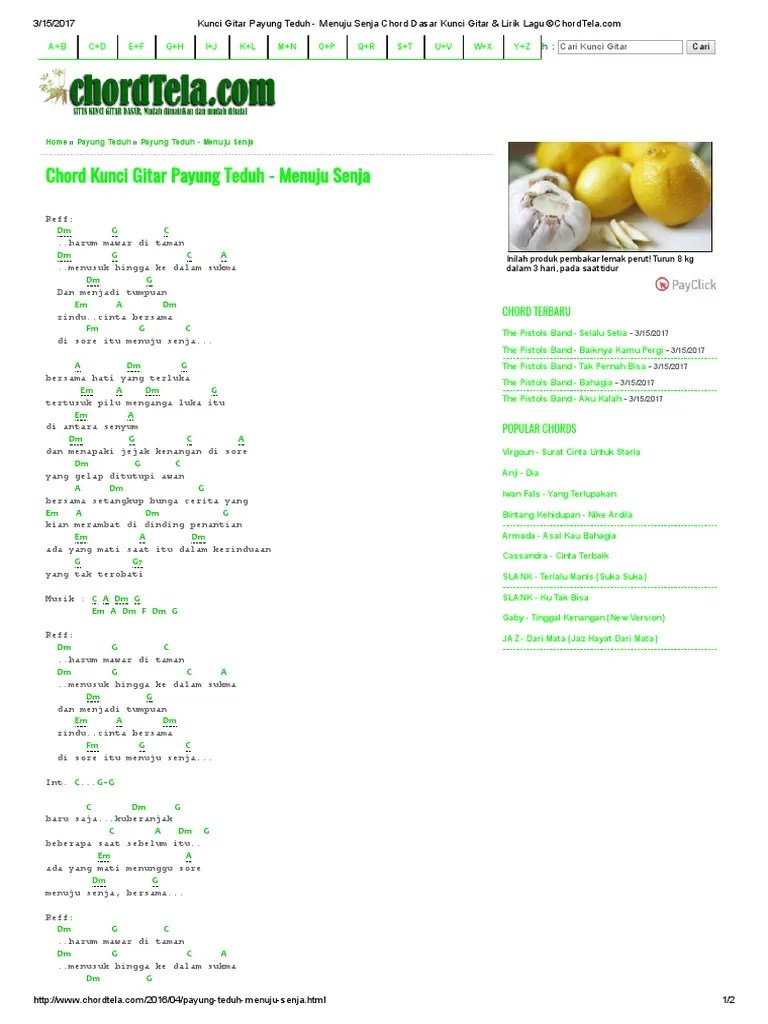 Yang terukir manis f g di dalam benakmu. Kunci Gitar Terlalu Manis Chordtela