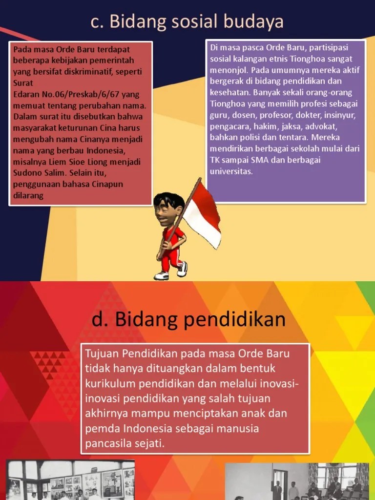C materi pelajaran dikemas dengan nenggunakan pendekatan . Kebijakan Pendidikan Pada Masa Orde Baru Terkait Pendidikan