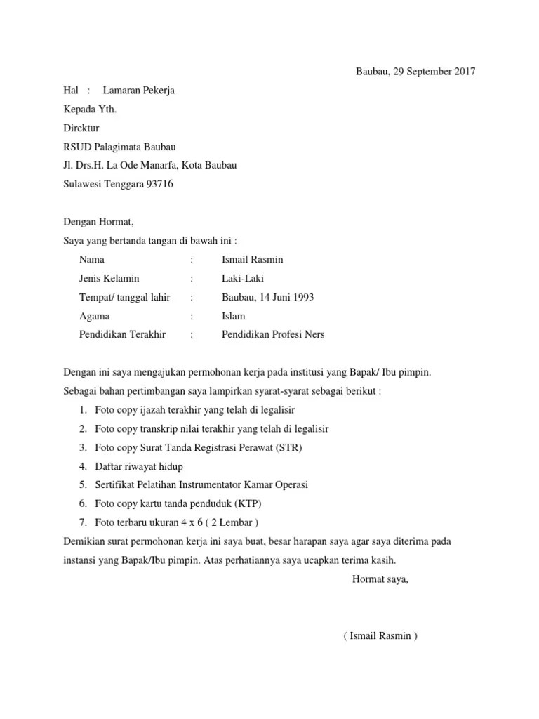 Lowongan kerja non pns di rsud . Surat Lamaran Rsud Palagimata Pdf