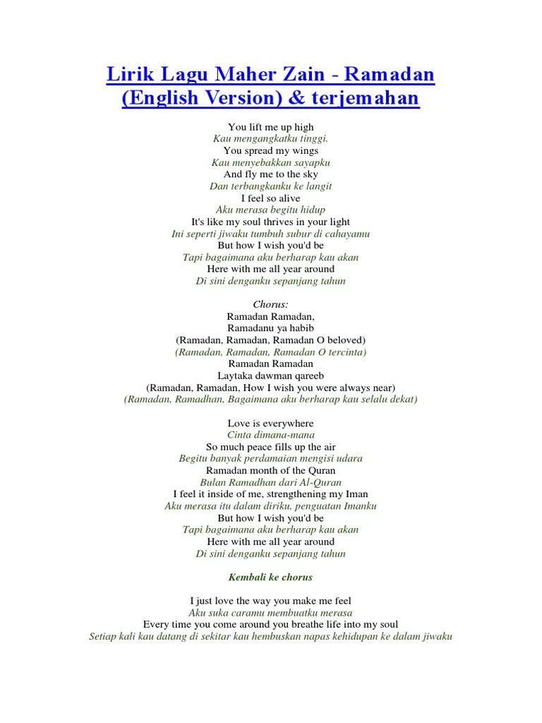 Lirik Lagu Ramadhan Maher Zain Versi Indonesia – Bersama