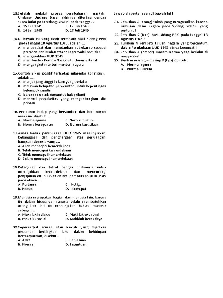 Sebutkan 4 Tujuan Negara Yang Tercantum Dalam Pembukaan Uud 1945