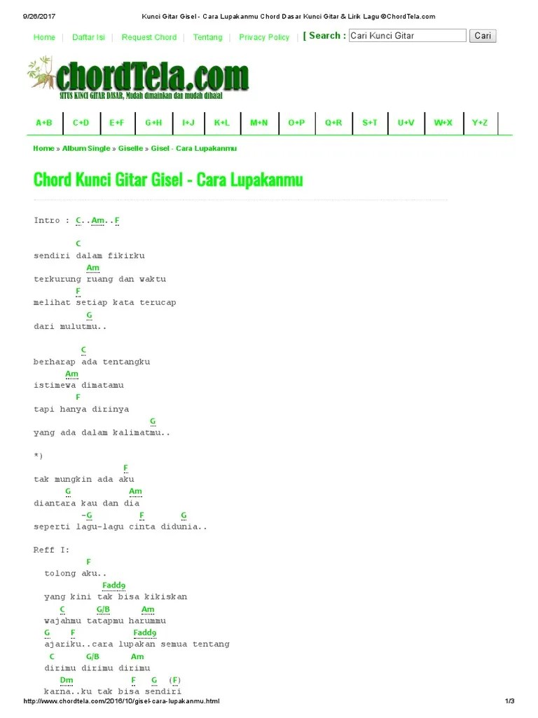 Chord Lagu Langit Bumi Chordtela