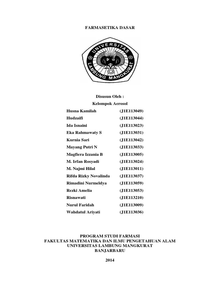 Makalah Kelompok Inhalasi Dan Aerosol | PDF