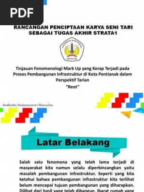 Paud4402 keterampilan musik dan tari anak usia dini perencanaan penciptaan karya tari untuk anak usia dini eps 1. Rancangan Penciptaan Karya Seni Tari Sebagai Tugas Akhir Pdf