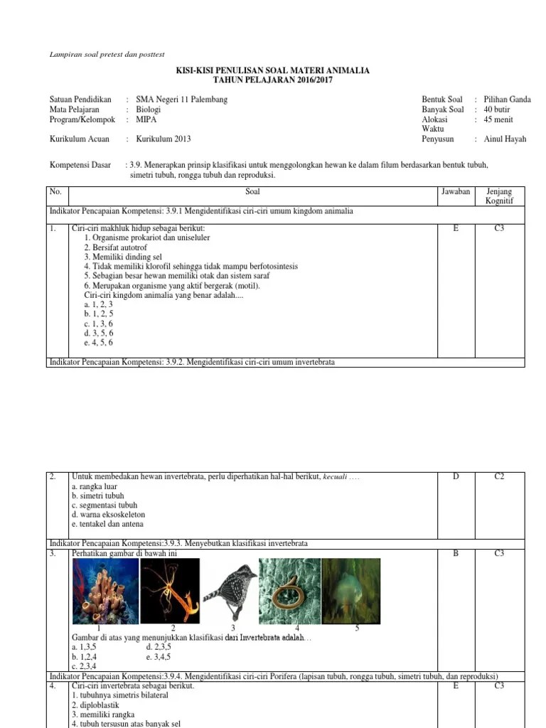 Check spelling or type a new query. Lampiran Soal Pretest Dan Posttest Revisi1