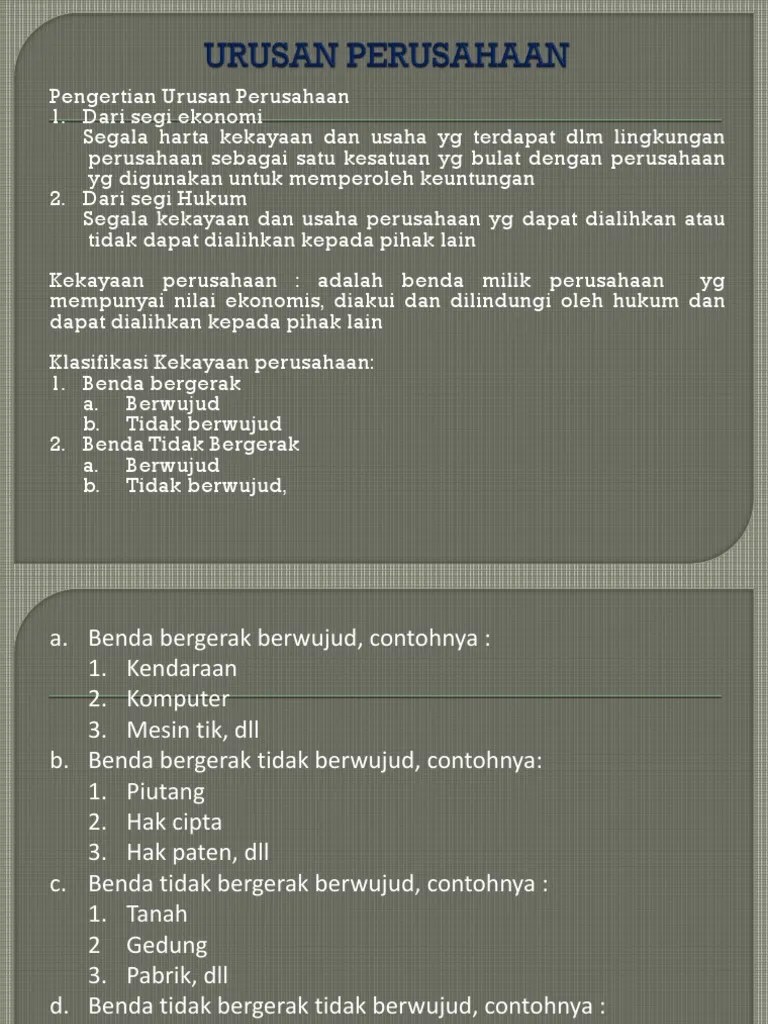 BAB VI Urusan Perusahaan | PDF