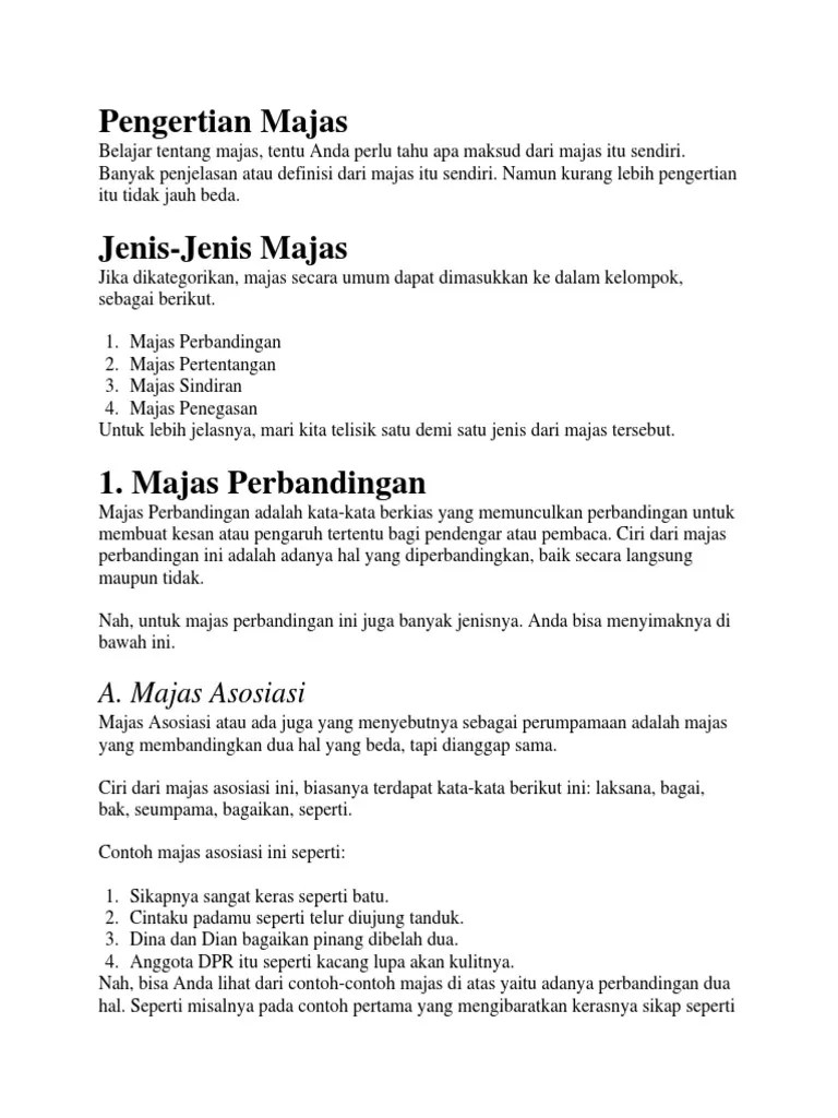 Jenis Jenis Majas Pengertian Dan Contohnya - Berbagai Jenis Itu