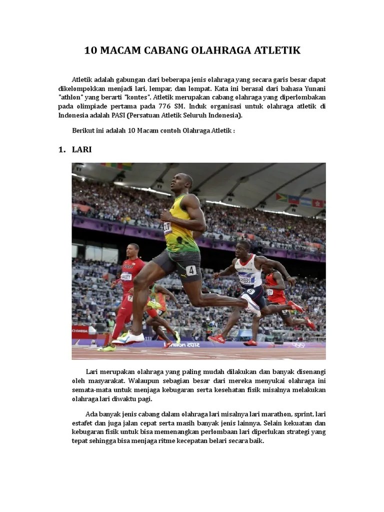 Tercepat Olahraga Atletik Adalah