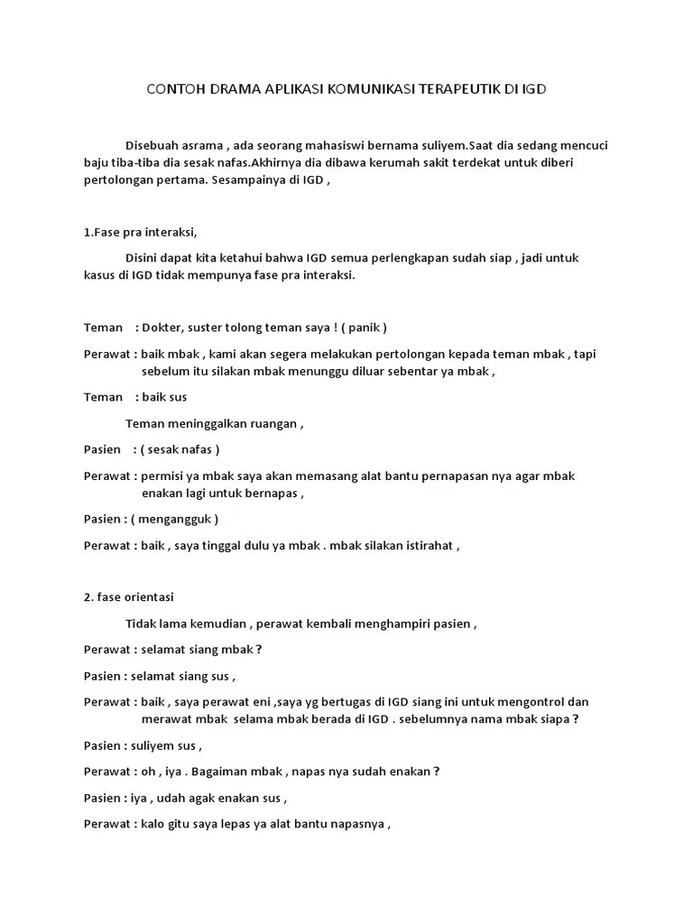 Contoh Dialog Komunikasi Terapeutik Pada Anak – Beinyu.com