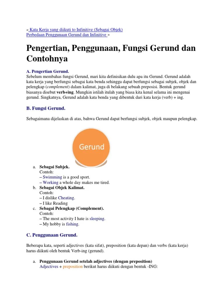 Infinitif adalah kata kerja (a word that expresses . Bahasa Inggris Pdf