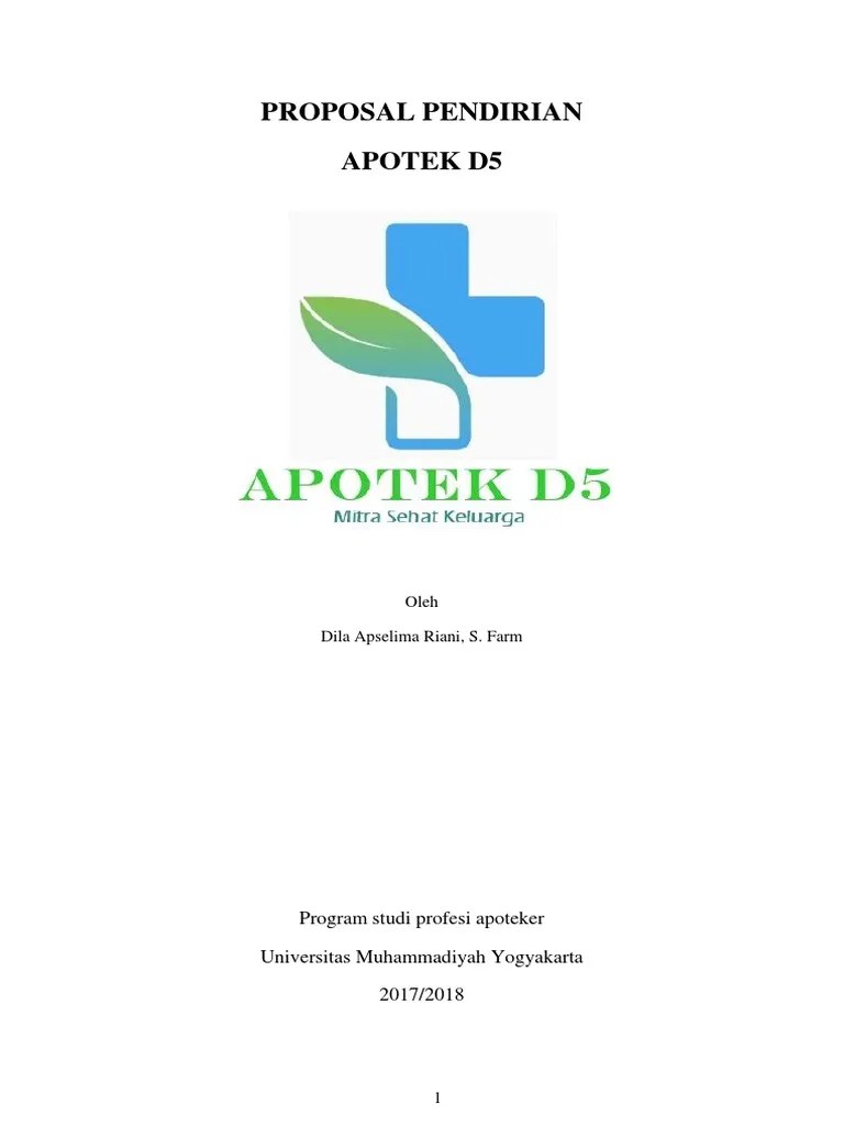 Pembagian ekstrak temulawak, untuk memeberi contoh kepada masyarakat bahwa. Proposal Pendirian Apotek Pdf Pdf