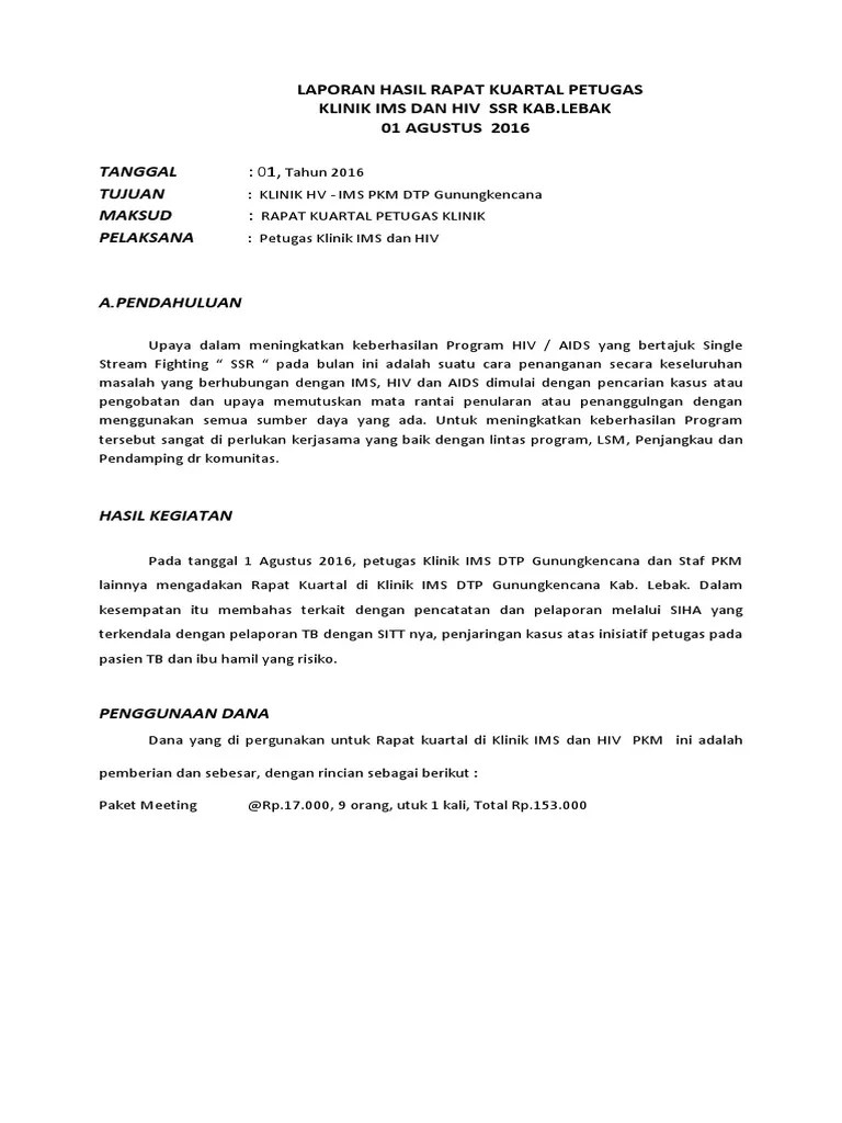 06.01.2021 · contoh kata pengantar laporan kkn. Laporan Hasil Rapat Kuartal Petugas Pdf