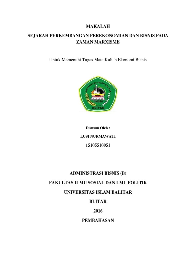 Pengembangan umkm menjadi sangat strategis dalam menggerakkan perekonomian nasional, salah satu peranan umkm yang paling krusial dalam pertumbuhan ekonomi . Makalah Ekonomi Bisnis Pdf