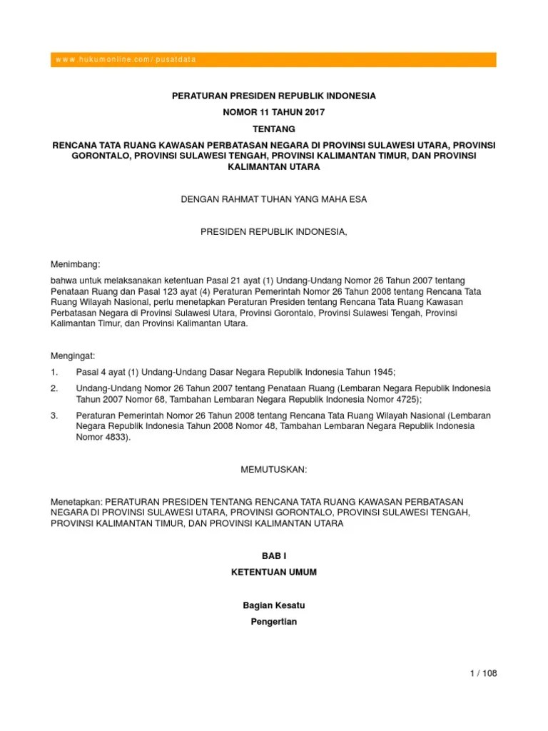 Perpres No 11 2017 | PDF
