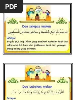 Lihat versi rencana inggeris itu yang diterjemahkan oleh mesin. Doa Selepas Makan Pdf