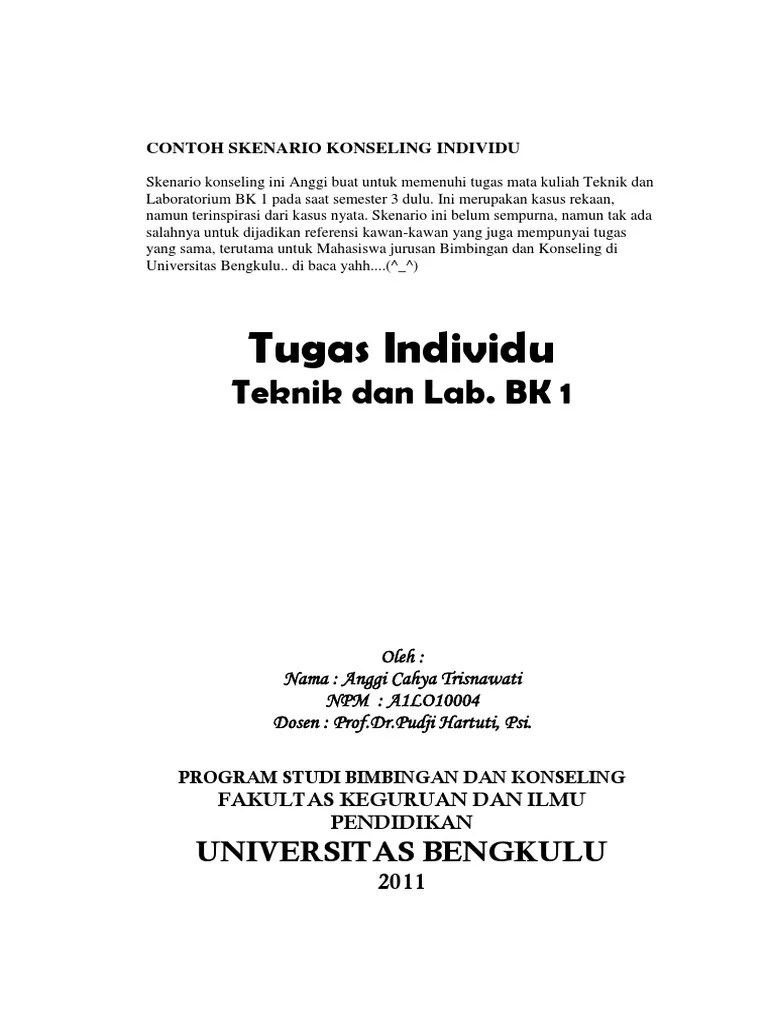 Nurma ali ridwan, m.ag., selaku ketua jurusan bimbingan dan konseling. Contoh Skenario Konseling Individu Pdf