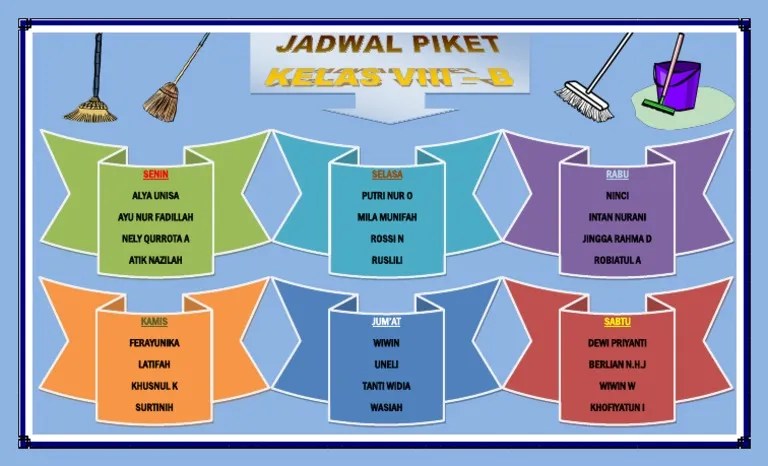 Jadwal Piket Kelas 8 B | PDF