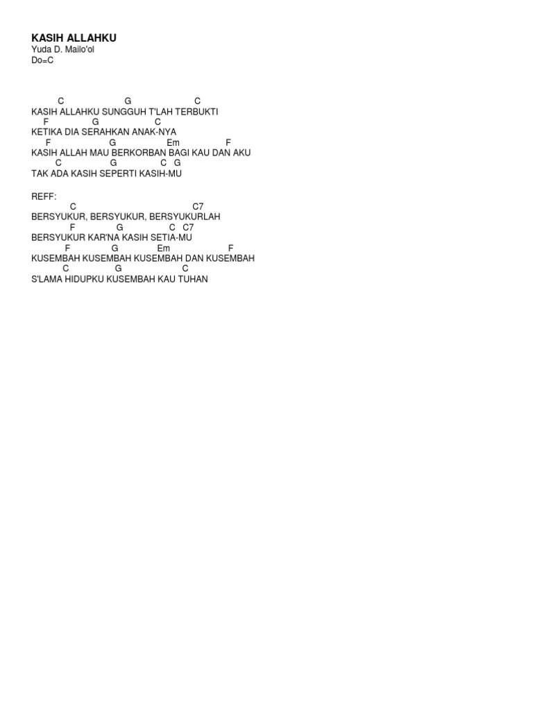 Sungguh Ku Bangga Bapa Chord D