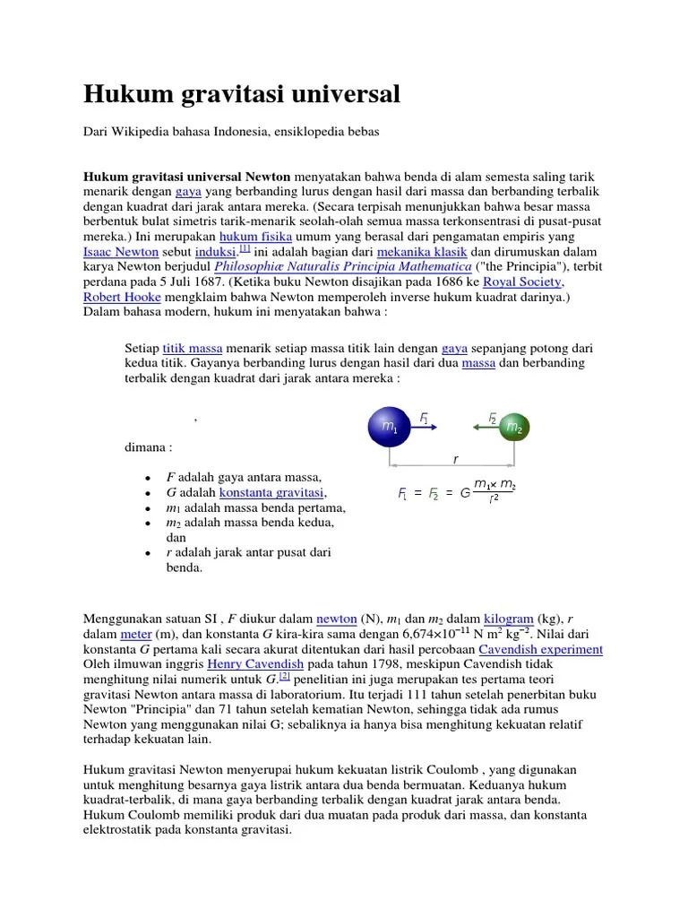 Materi Hukum Newton Gravitasi | PDF