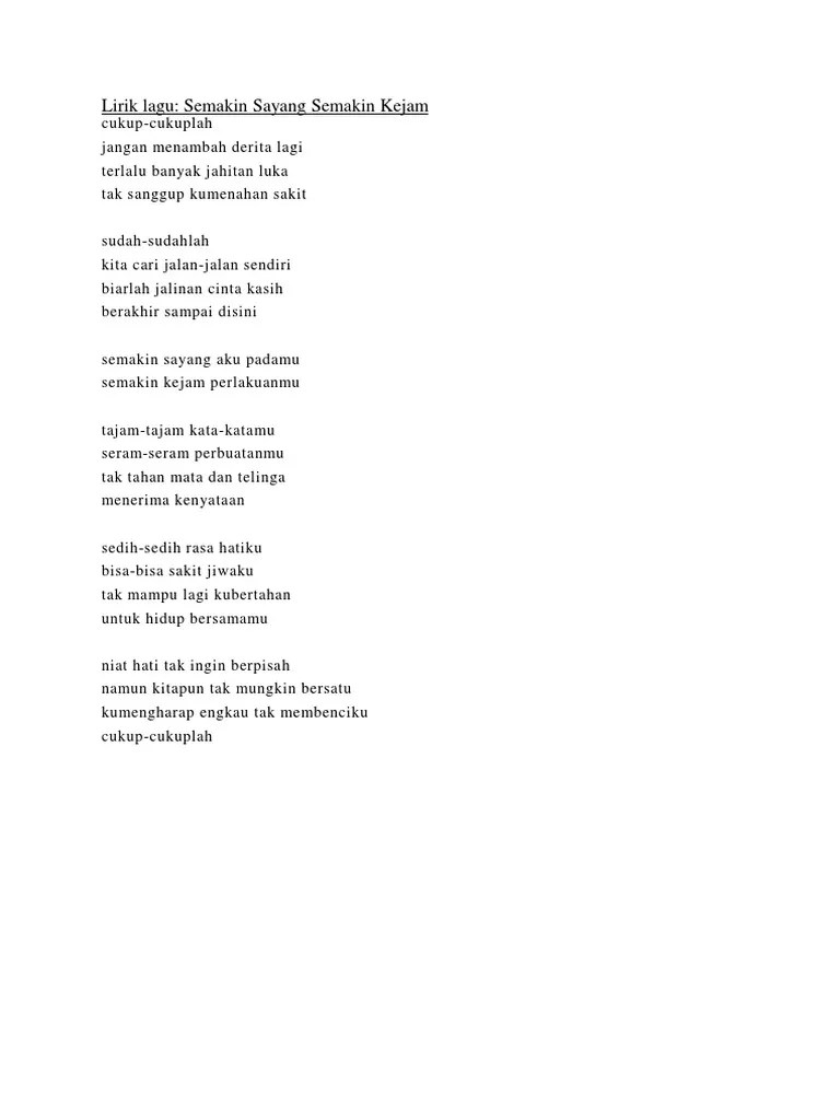 Lirik Lagu Dangdut | PDF