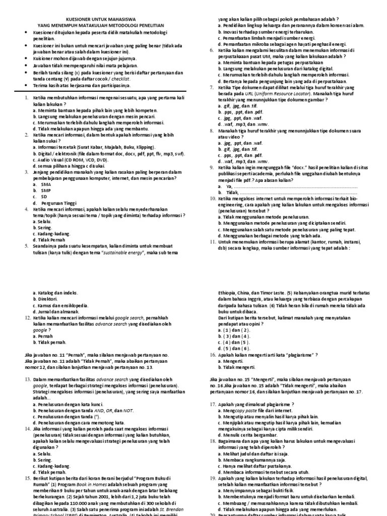 Menggunakan kuesioner kemampuan literasi digital orang tua dengan menggunakan. Instrumen Penilaian Literasi Digital Post Pdf